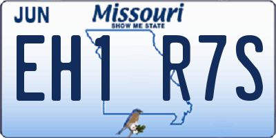 MO license plate EH1R7S