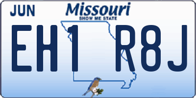 MO license plate EH1R8J