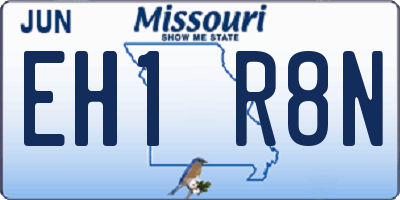 MO license plate EH1R8N