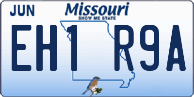 MO license plate EH1R9A