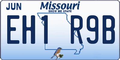 MO license plate EH1R9B
