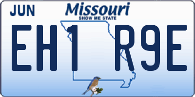 MO license plate EH1R9E
