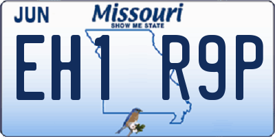 MO license plate EH1R9P