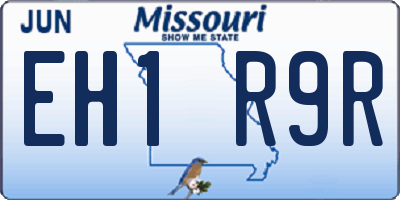 MO license plate EH1R9R