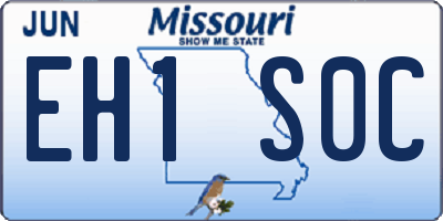 MO license plate EH1S0C