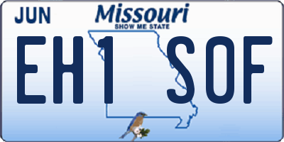 MO license plate EH1S0F
