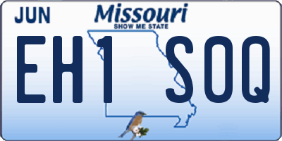 MO license plate EH1S0Q