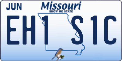 MO license plate EH1S1C