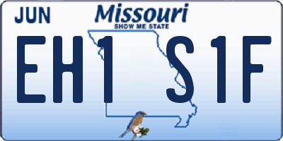 MO license plate EH1S1F