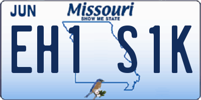 MO license plate EH1S1K
