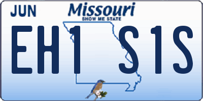 MO license plate EH1S1S