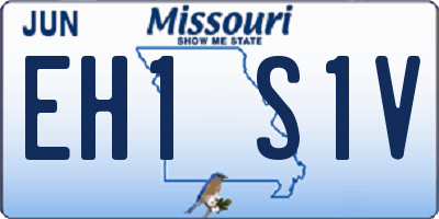 MO license plate EH1S1V