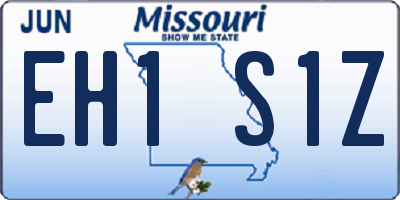 MO license plate EH1S1Z