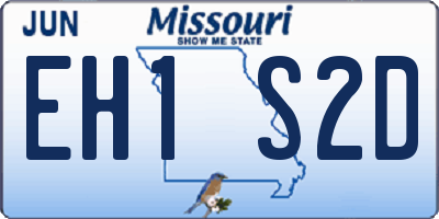 MO license plate EH1S2D