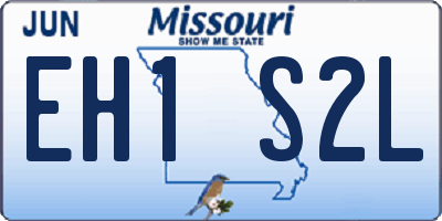 MO license plate EH1S2L