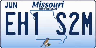 MO license plate EH1S2M