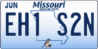 MO license plate EH1S2N