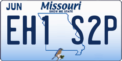 MO license plate EH1S2P