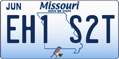 MO license plate EH1S2T
