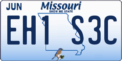 MO license plate EH1S3C
