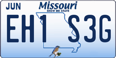 MO license plate EH1S3G