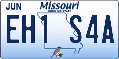 MO license plate EH1S4A