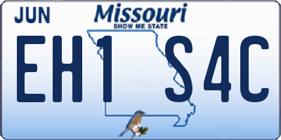 MO license plate EH1S4C