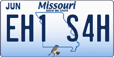 MO license plate EH1S4H