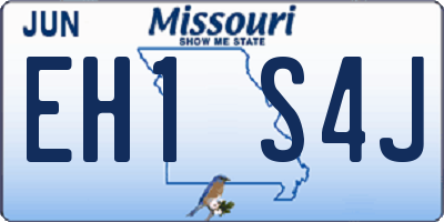 MO license plate EH1S4J