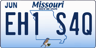 MO license plate EH1S4Q