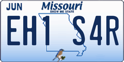MO license plate EH1S4R
