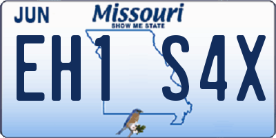 MO license plate EH1S4X