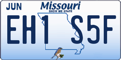 MO license plate EH1S5F