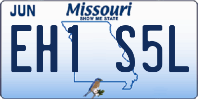 MO license plate EH1S5L