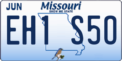 MO license plate EH1S5O
