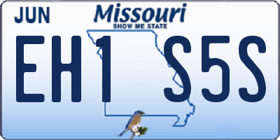 MO license plate EH1S5S