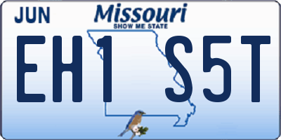 MO license plate EH1S5T
