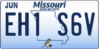 MO license plate EH1S6V