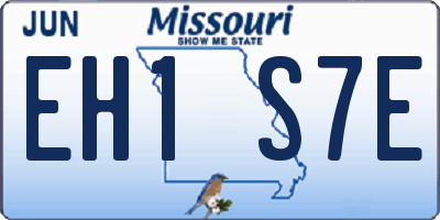 MO license plate EH1S7E
