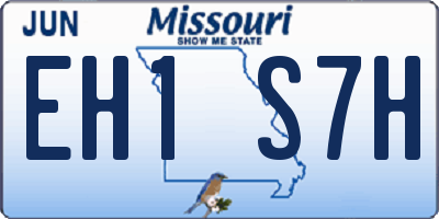MO license plate EH1S7H