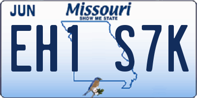 MO license plate EH1S7K