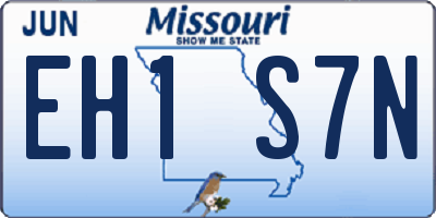 MO license plate EH1S7N
