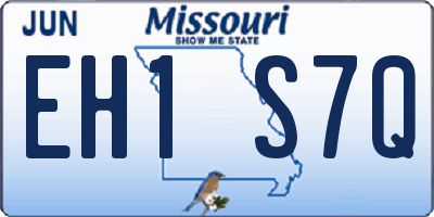 MO license plate EH1S7Q