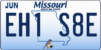 MO license plate EH1S8E