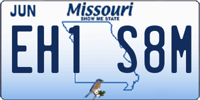 MO license plate EH1S8M