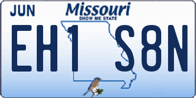 MO license plate EH1S8N