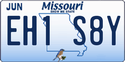 MO license plate EH1S8Y