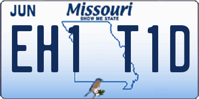 MO license plate EH1T1D