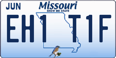 MO license plate EH1T1F