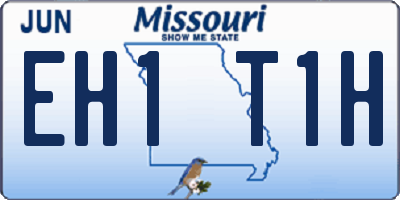 MO license plate EH1T1H